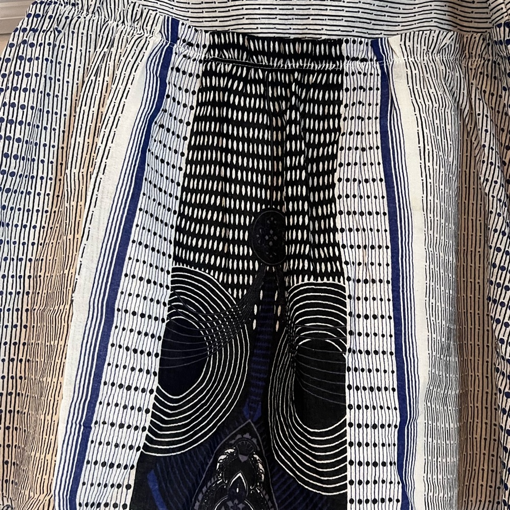 Anthropologie Striped Blue and White Skirt - Picture 2 of 3
